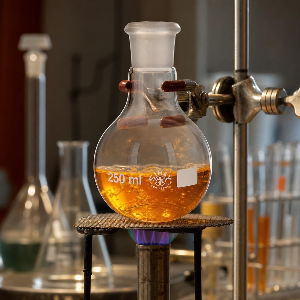 Professioneller Reaktionskolben 250ml mit Normschliff 29/32 für analytische Chemie