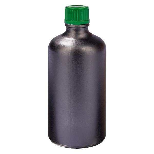100ml láhev 11mm šroubovací uzávěr zelený standard BlackLine UT18/100 100ml láhev 11mm šroubovací uzávěr zelený standard BlackLine UT18/100