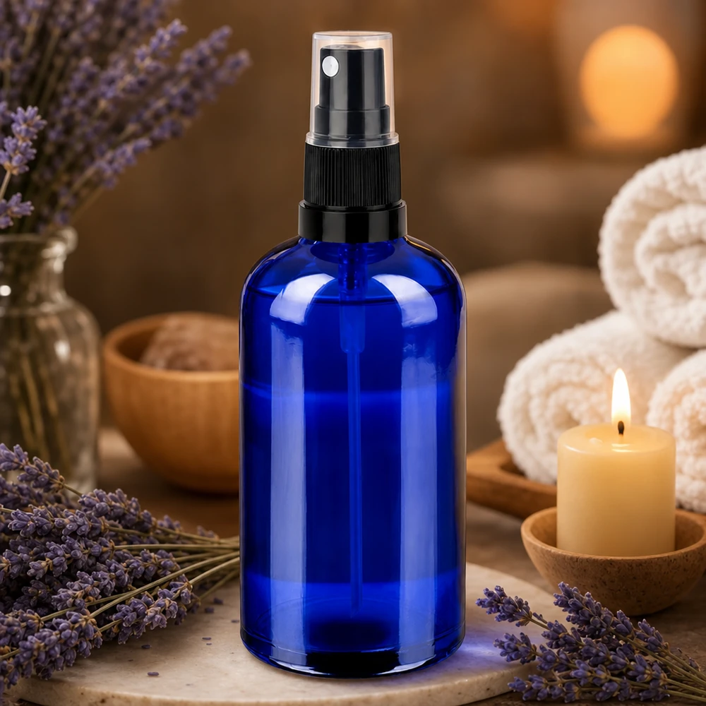 100ml lahvička s rozprašovačem černá černá/průhledný standardní uzávěr BlueLine UT18/100 100ml lahvička s rozprašovačem černá černá/průhledný standardní uzávěr BlueLine UT18/100