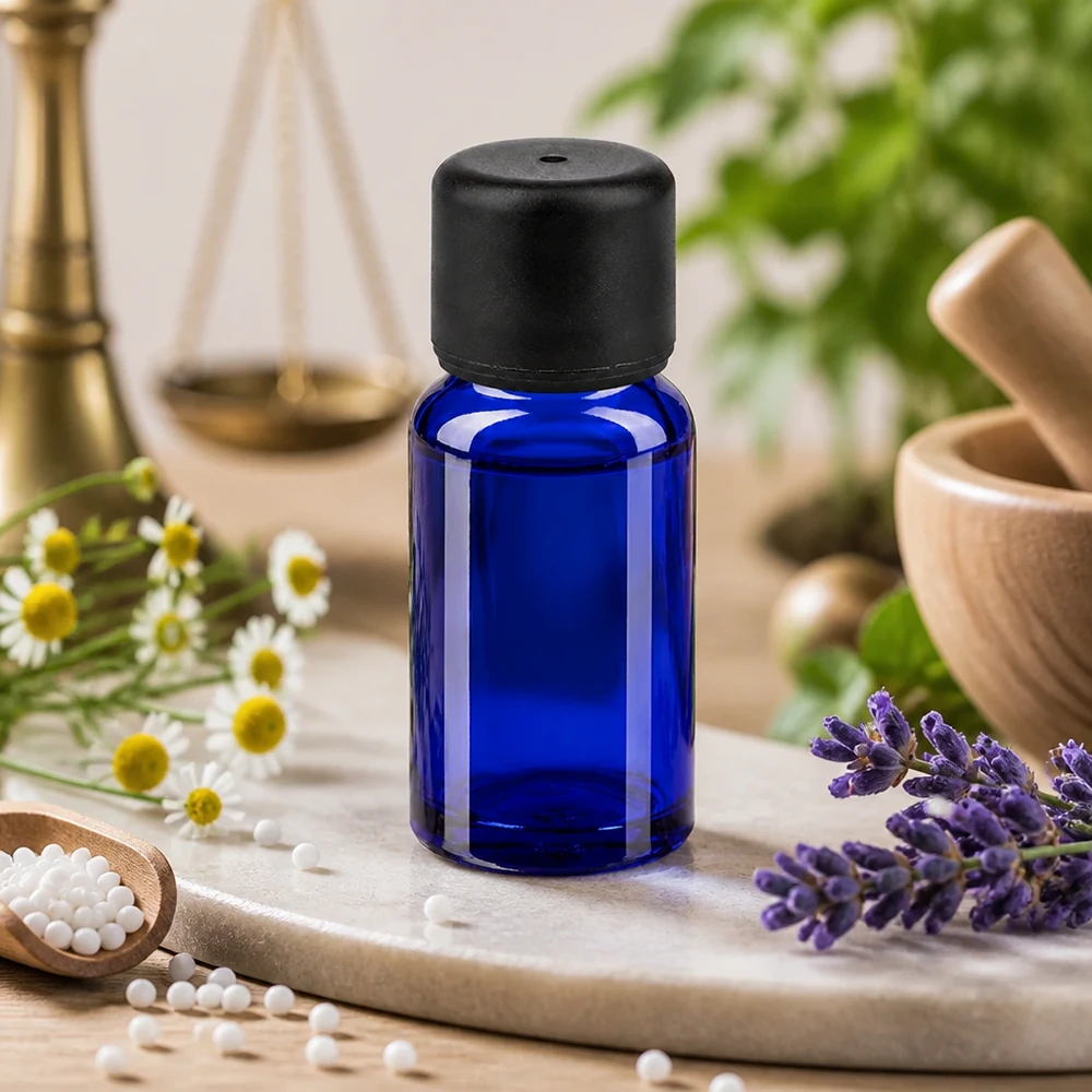 10ml lahvička 11mm šroubovací uzávěr černý BlueLine UT18/10.