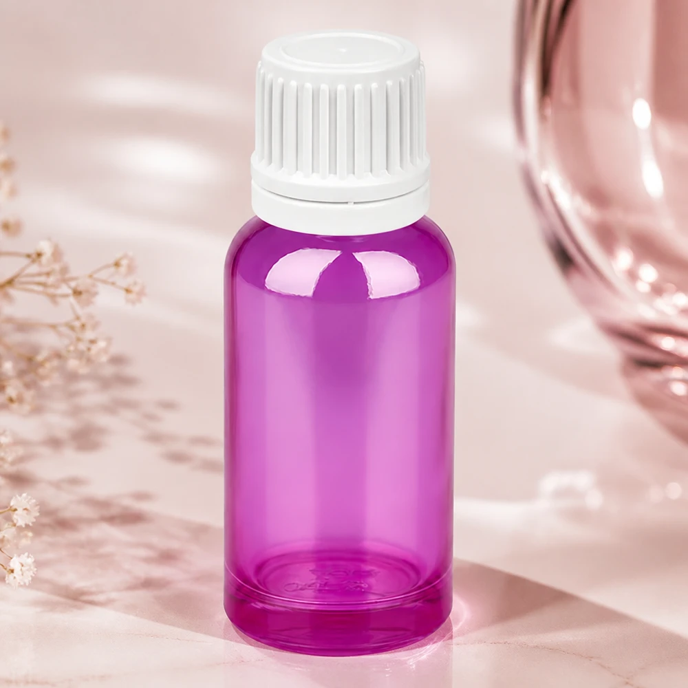 Purple Line 20ml Tropfflasche mit 0.7mm Öffnung perfekt für DIY Kosmetik und Naturprodukte