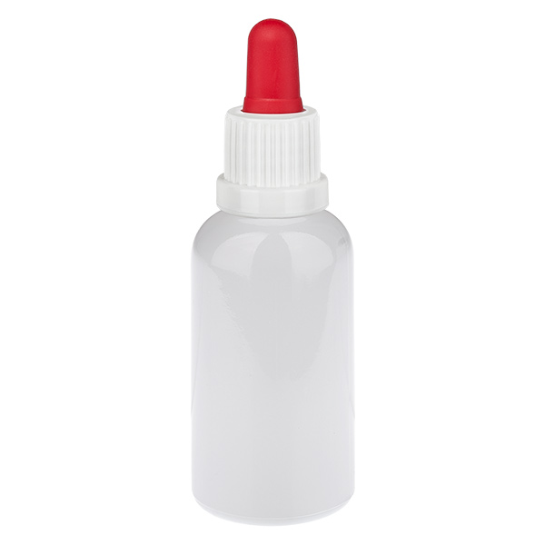 30ml lahvička s kap&aacute;tkem b&iacute;l&aacute;/červen&aacute; origin&aacute;ln&iacute; uz&aacute;věr WhiteLine UT18/30