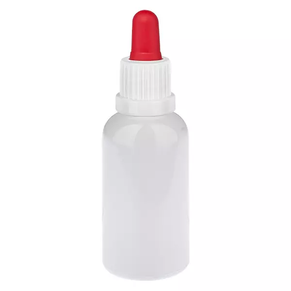 30ml lahvička s kapátkem bílá/červená originální uzávěr WhiteLine UT18/30 30ml lahvička s kapátkem bílá/červená originální uzávěr WhiteLine UT18/30