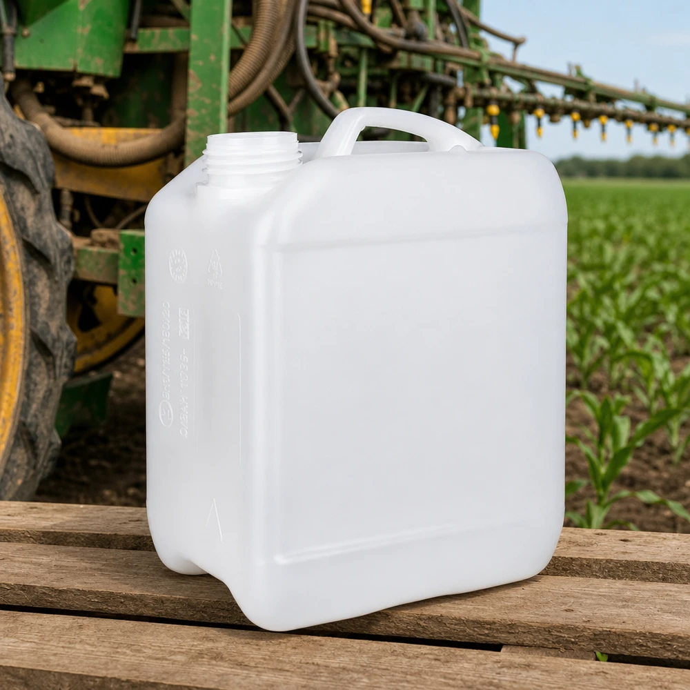 Transluzenter Kleinkanister 2,5 Liter mit breitem Schraubgewinde für Landwirtschaft