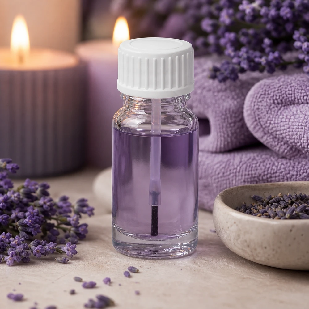 10ml lahvička na kartáčky bílá standardní uzávěr ClearLine UT18/10 STD ClearLine Pinselflasche 10ml Klarglas mit sichtbarem Pinselstiel für professionelle Kosmetikdosierung