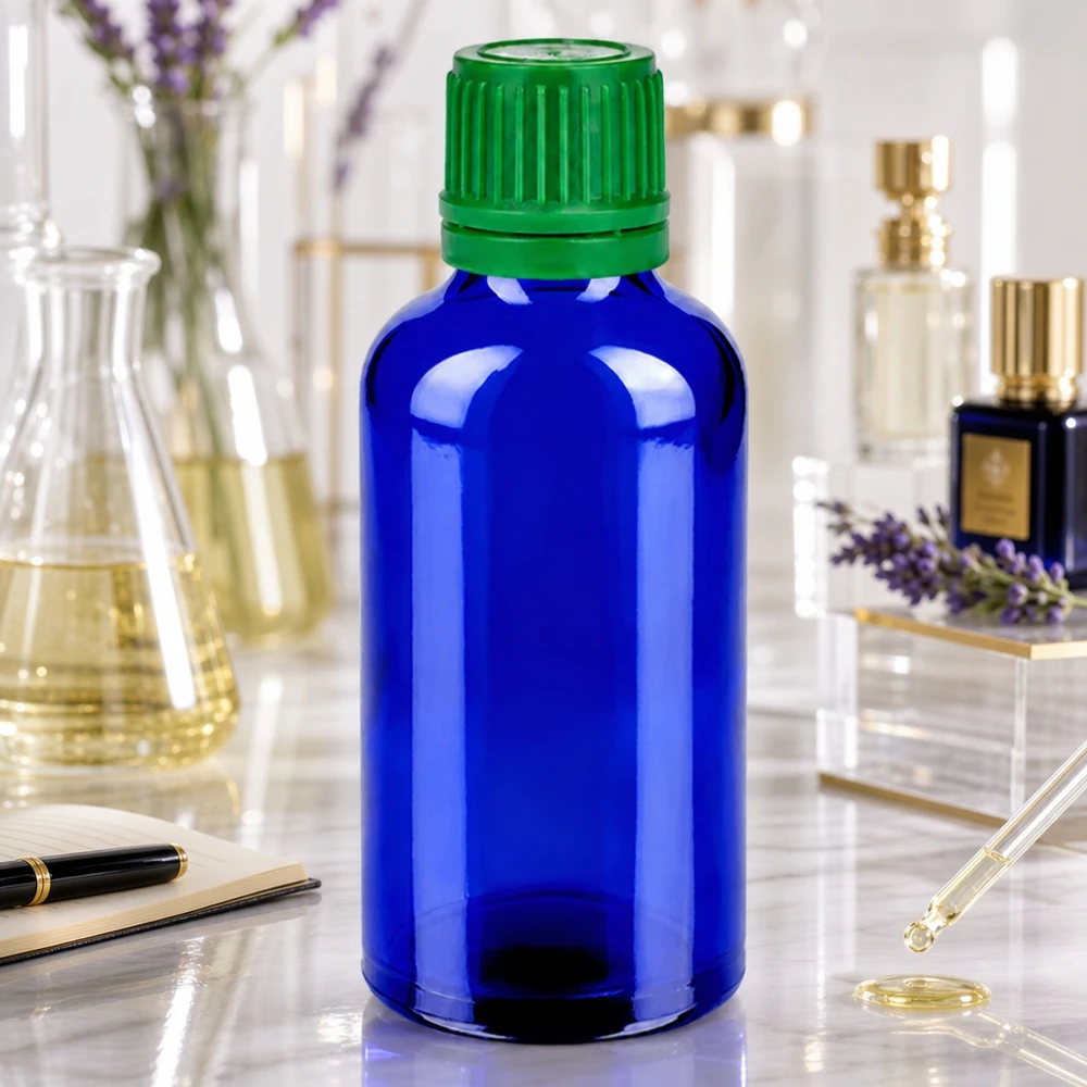 Funktionale 50ml Abfüllflasche mit ergonomischem grünem Verschluss für einfache Handhabung