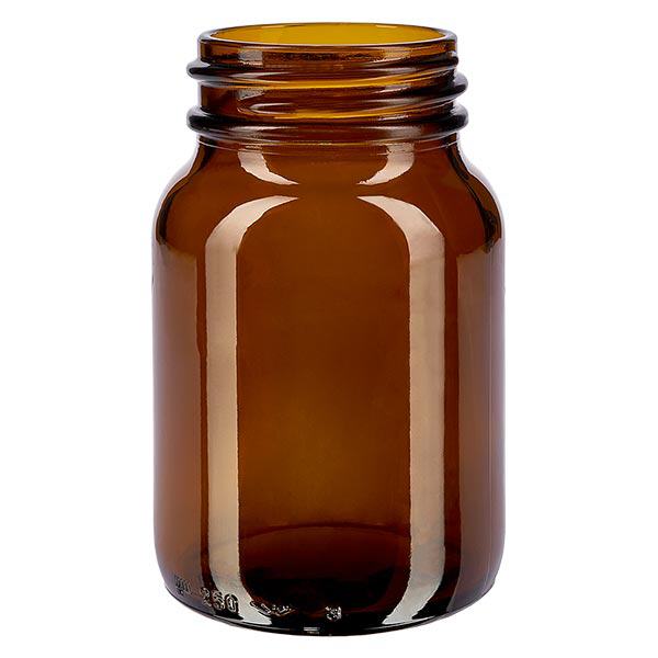 250ml l&#225;hev se &#353;irok&#253;m hrdlem jantarov&#233; sklo s uz&#225;v&#283;rem