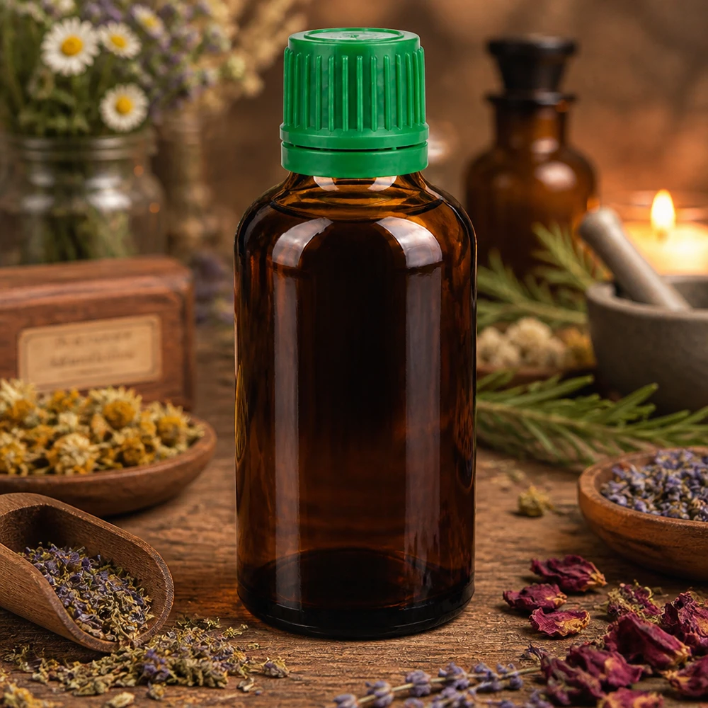 Apotheken-Qualität 50ml Glasflasche mit optimaler Füllmenge für Dosierung und Lagerung