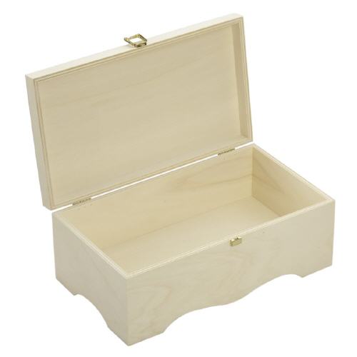 D&#345;ev&#283;n&#225; krabi&#269;ka (truhla) s profilovan&#253;m dnem 35x20x13cm