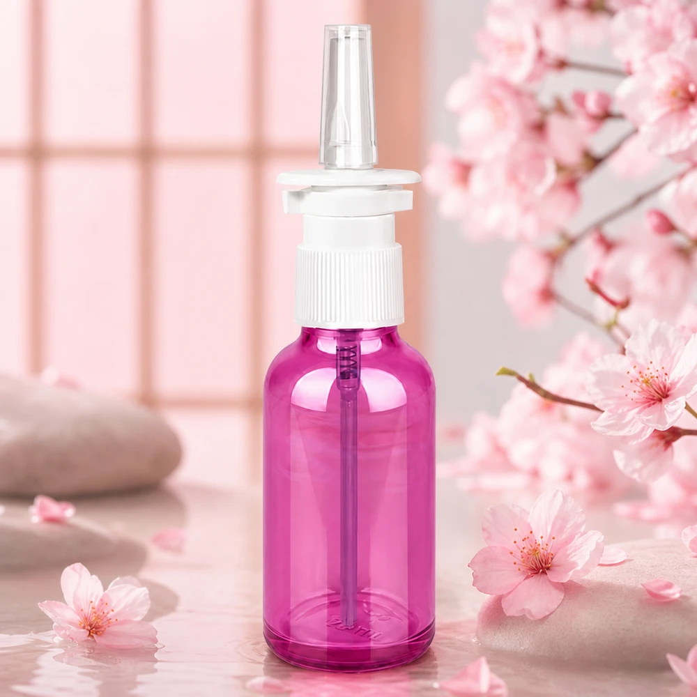 Sterile 30ml Nasensprayflasche Purple-Design mit hygienischem Pumpsprüher für therapeutische Anwendungen
