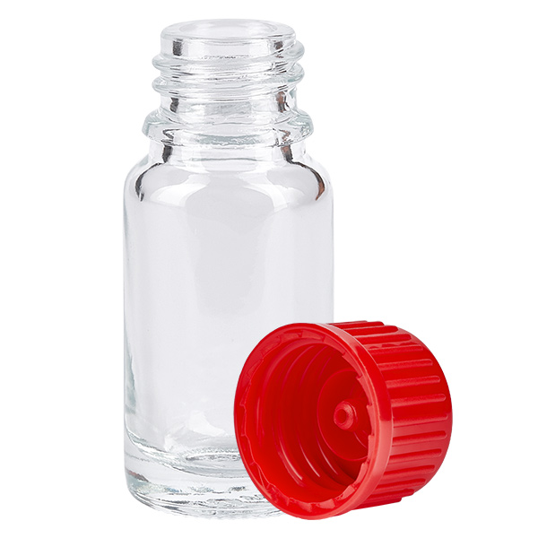 10ml láhev 11mm šroubovací uzávěr červená Standard ClearLine UT18/10 10ml láhev 11mm šroubovací uzávěr červená Standard ClearLine UT18/10