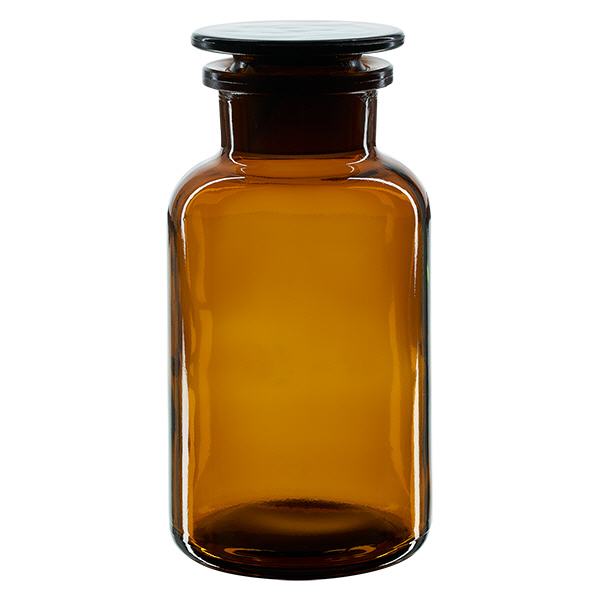 L&#225;hev s kulat&#253;m ramenem 500ml hn&#283;d&#225; sklen&#283;n&#225; z&#225;tka se &#353;irok&#253;m hrdlem.