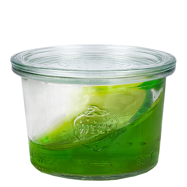 Sada 24 kelímků Weck 80ml s 24 skleněnými víčky. Sada 24 kelímků Weck 80ml s 24 skleněnými víčky.