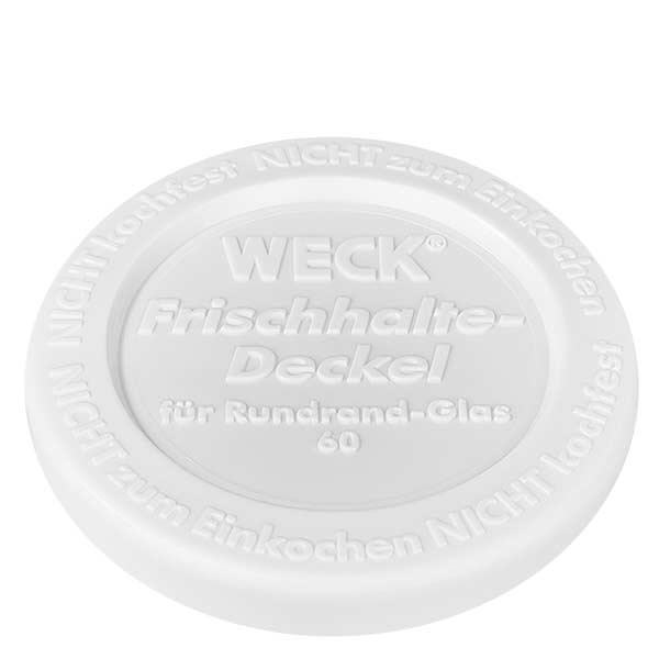 Víko na zavařování WECK RR60 WECK Frischhaltedeckel RR60 weiß transparent für Rundrand-Glas 60mm Durchmesser Einmachglas Zubehör
