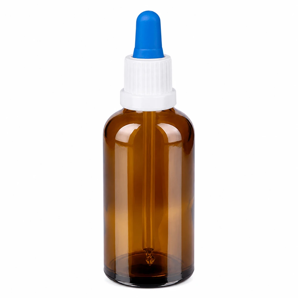 Tropfflasche 50ml braun für ätherische Öle und lichtempfindliche Substanzen