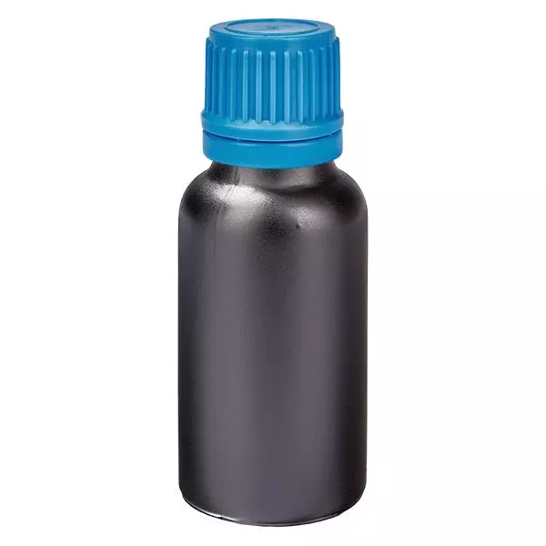 20ml láhev 11mm šroubovací uzávěr modrý uzávěr s ochranou proti manipulaci BlackLine UT18/20 20ml láhev 11mm šroubovací uzávěr modrý uzávěr s ochranou proti manipulaci BlackLine UT18/20