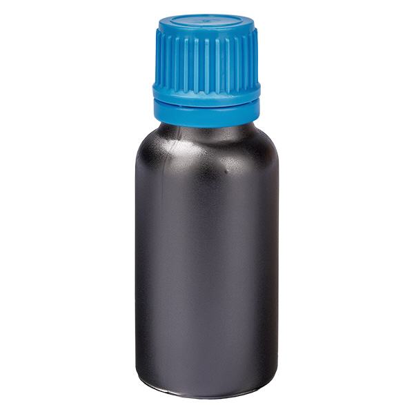 20ml láhev 11mm šroubovací uzávěr modrý uzávěr s ochranou proti manipulaci BlackLine UT18/20 20ml láhev 11mm šroubovací uzávěr modrý uzávěr s ochranou proti manipulaci BlackLine UT18/20