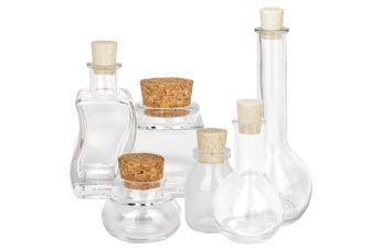 Lahvičky s korkovou zátkou