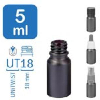 Lékárenské lahvičky BlackLine 5 ml UT18