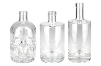 Skleněné láhve bez uzávěru