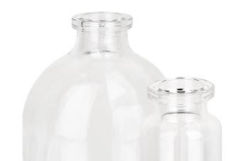 Injekční lahvičky z čirého skla 5 až 100 ml