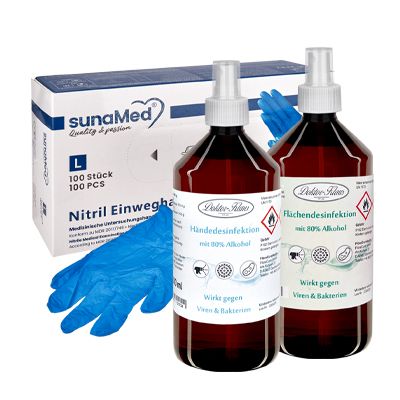 Ochranné rukavice a dezinfekce