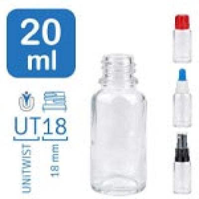 Lékárenské lahvičky ClearLine 20 ml UT18
