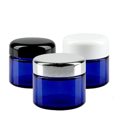 Modré skleněné nádoby