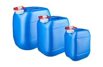 Modrá kanystr s kohoutkem