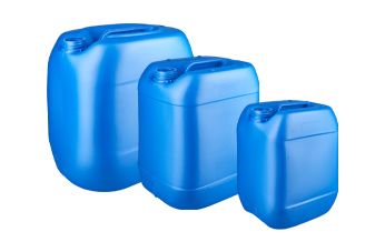 Modrá láhev bez uzávěru