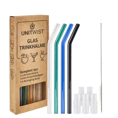 Sady skleněných brček