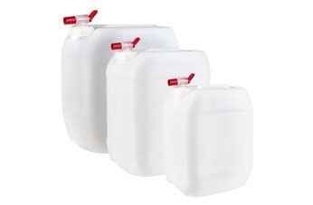 Kanystr s flexibilním vypouštěcím kohoutem