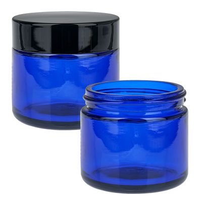 Modré skleněné nádoby