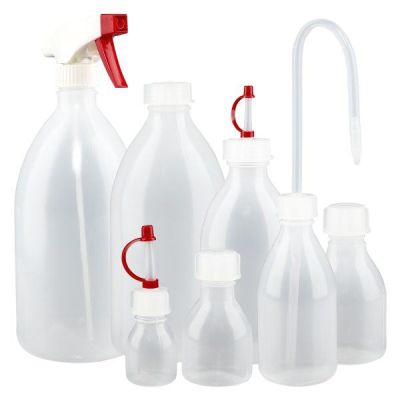 Lahvičky s úzkým hrdlem a uzávěrem