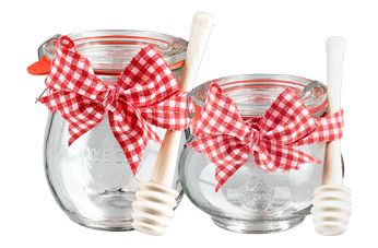 WECK kompletní s lžičkou na med a mašlí